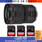 Canon RF 15-35mm f/2.8L IS USM + 3 SanDisk 32GB UHS-II 300 MB/s + Guide PDF '20 TECHNIQUES POUR RÉUSSIR VOS PHOTOS