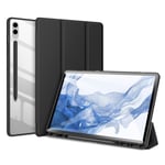 Samsung Galaxy Tab S9 FE Plus - DUX DUCIS Toby Tri-Fold Läderfodral Svart