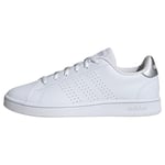 adidas Women's Advantage Base Court Lifestyle Shoes Sneaker, Cloud White/Cloud White/Silver, 7.5 UK