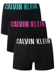 Calvin Klein3 Pack Intense Power Trunks - Black (White/Fuchsia/Green)