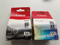 PG-50 & CL-51 Genuine CANON   Ink Cartridges - Original! PG50 CL51