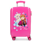 Disney Frozen Sparkle Like Magic Pink Cabin Suitcase 37 x 55 x 20 cm Rigid ABS Combination Lock 33 Litre 2.6 kg 4 Double Wheels Hand Luggage