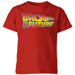 Back To The Future Classic Logo Kids' T-Shirt - Red - 3-4 Years