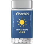 Pharbio Vitamin D3 tabletter 25 μg 120 st