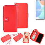 Wallet Mobile phone cover Honor X6 Phone protective Case red