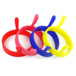 4Pcs Silicone Fried Oven Poacher Pancake Egg Poach Ring Mould Cooking Non Stick Kitchen Tools(Colours Randomly Send)