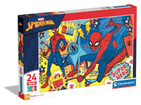 Clementoni 24216, Spider-Man Supercolor Maxi Puzzle for Children - 24 pieces, Ag