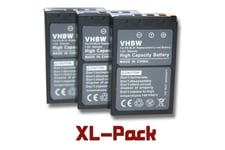 vhbw 3x Batteries compatible avec Olympus D-SLR E400, E-400, E-410, E-420, E-450, E-600 appareil photo, reflex numérique (900mAh, 7,2V, Li-ion)