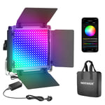 Neewer 660PRO RGB Led Video Light with APP Control, 50W Video Lighting 360°Full Color, CRI 97 with Barndoor/U Bracket for Gaming, Streaming, YouTube, Webex, Broadcasting, Web Conference, Photography