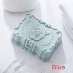 Soap Dish Sponge Rack Storage Case Blue