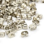 200 pack Platinapläterade Fjäril bakstycke till örhängen