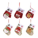 Christmas Socks Gift Bag Sequined Gloves Cutlery Set Pendants E Gold Snowman