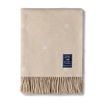 Lexington Signature Star pläd beige återvunnen ull 130x170 cm
