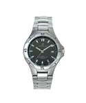 Certus : Mens Black Watch - Silver Stainless Steel - One Size