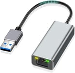 Adaptateur USB Ethernet, Adaptateur USB 3.0 vers RJ45 ¿¿ 1000 Mbps, R¿¿seau LAN Ethernet Gigabit pour PC, Laptop, pour USB 2.0 avec Vista/XP, Windows 7/8/10, MacBook, Surface Pro, Mac