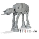 Bizak Star Wars Micro Galaxy Squadron at-at Véhicule d'assaut 25 cm avec Accessoires et 5 Figurines (62610170)