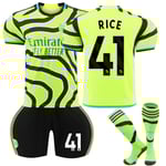 23-24 Arsenal borta barn fotbollströja kit nr 41 RICE nr 41 RICE 12-13 Years