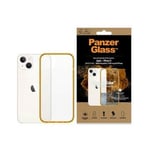 iPhone 13/14/15 PanzerGlass ClearCase Antibakteriell Deksel - Oransje / Klar