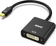 Adaptateur Mini DisplayPort vers DVI, Mini DP(Thunderbolt 2) vers DVI compatible avec MacBook Air/Pro, Microsoft Surface Pro/Dock, moniteur, projecteur et plus