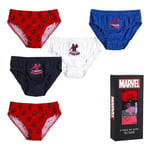 Pakke med boxershorts Spider-Man 5 enheder Multifarvet 2-3 år
