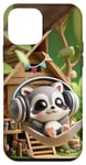 iPhone 12 mini Kawaii Raccoon Headphones: The Raccoon's Playlist Case