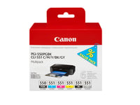 Canon PGI-550PGBK/CLI-551/C/M/Y/BK/GY Multi Pack - värikasetti