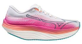 Chaussures de running femme mizuno wave rebellion pro blanc rose