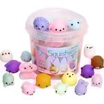 24st Squishy Leksak Söta djur Antistress Boll Mochi Leksak Stressavlastning Leksaker