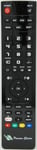 Replacement Remote Control for JVC RM-C423KD2D, TV