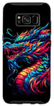 Coque pour Galaxy S8 Illustration animale de dragon cool esprit animal Tie Dye Art