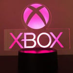 Xbox Gamer Games Logo 3D Acrylic Led 7 Colour Night Light Table Lamp Gift Remote Control（Please Tear Off The Brown Backing Paper, Otherwise You Will Think it is XOBX）