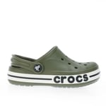 Boy's Shoes Crocs Junior Bayaband Slip on Clogs in Green