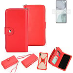 2in1 cover wallet + bumper for Motorola Moto G62 5G Phone protective Case red