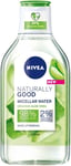 NIVEA Naturally Good Micellar Water (400ml), Natural 400 ml (Pack of 1) 