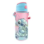 Kids Licensing Disney Gourde en aluminium avec fermeture à clic [600 ml], Stitch