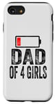 iPhone SE (2020) / 7 / 8 Dad of 4 Girls low battery From Daughter Father’s Day Funny Case