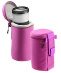 Navitech Purple Camera Lens Case For Canon RF 100mm F2.8L MACRO IS USM Lens