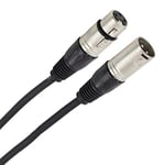 Plugger, câble microphone XLR femelle / XLR mâle. Connecteurs 3 broches. Enceinte, microphone, carte son, contrôleur DJ, table de mixage et autres. Longueur 15 mètres. Qualité Professionnelle.