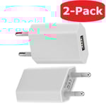 2-pack universell väggadapter 1A väggladdare iPhone / Samsung mm