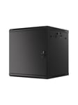 Lanberg WF01-6612-00B Rack Cabinet 19" Wall Mount 12U 600x600 (Flat Pack) Metal Door Black