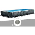 Intex - Kit piscine tubulaire Ultra xtr Frame rectangulaire 9,75 x 4,88 x 1,32 m + 20 kg de zéolite