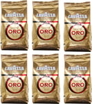 Lavazza Qualita Oro Coffee Beans, Medium Roast, 1000G (Pack of 6, Total 6000G)