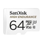 SanDisk MicroSDXC 64 GB Uhs-3 High endurance-adapter