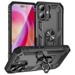 iPhone 16 Plus Skal Med Ring Hybrid Svart