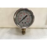 Glycerinmanometer Ø 63 mm RF-hus, 1/4&quot; rg. nedåt 0+40 Bar/Psi