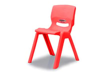 JAMARA- Chaise pour Enfant Smiley-Charge maximale : 100 kg-Empilable-en Plastique Robuste-Convient pour l'intérieur et l'extérieur, 460581, Rouge