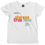 Teetown - T Shirt Homme - Always True Love - Kissing Kiss Couple Heart Babe Bae - 100% Coton Bio