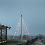 Ljusslinga Ute Flaggstång 5x100 LED Frostad Gnosjö Konstsmide