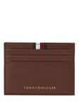 Tommy Hilfiger Premium Leather Card Holder, Dark Chestnut