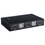 USB HDMI KVM commutateur boîte bureau à domicile 4K 30Hz/60Hz affichage vidéo commutateur 2 PC partage clavier souris imprimante commutation séparateur